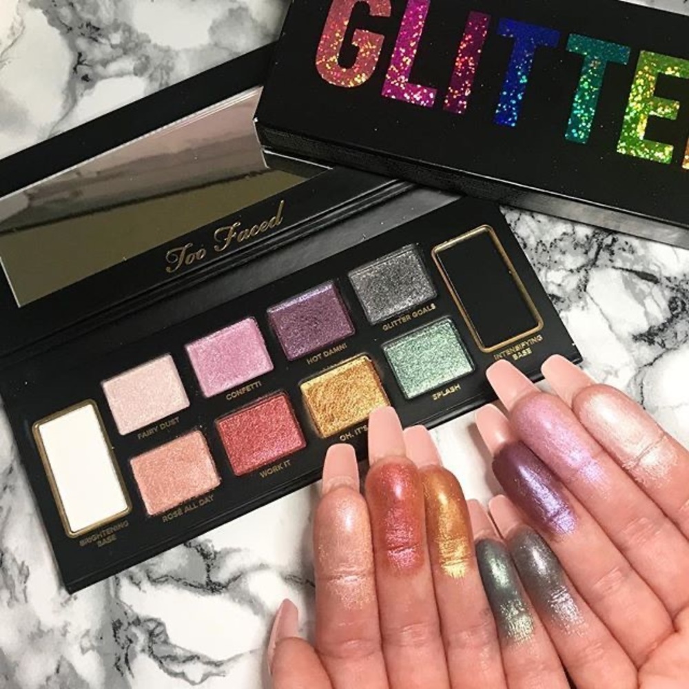 Unused Too Faced Glitter Bomb Palette